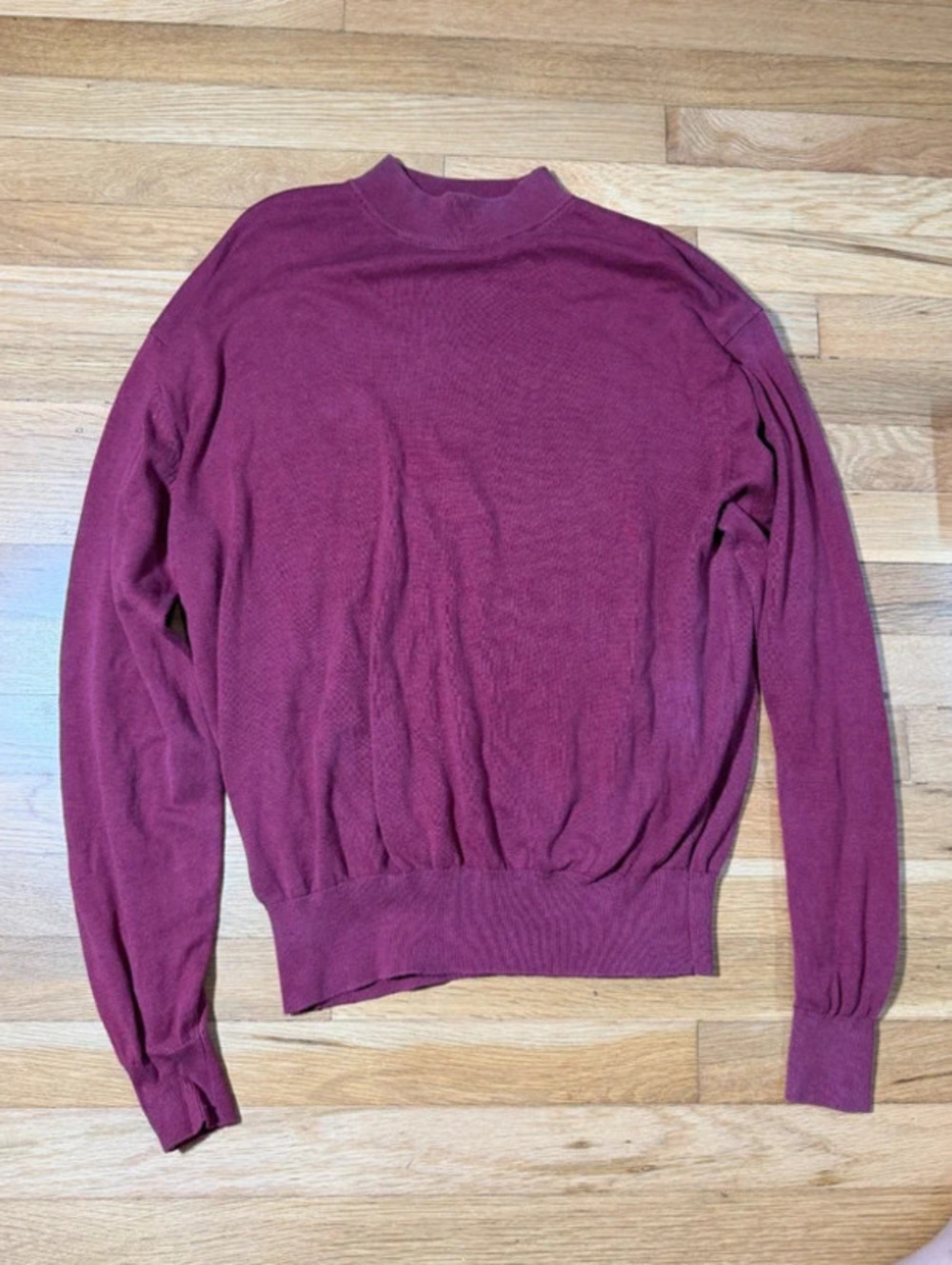 Norm-Thompson Silk Cotton Dark Red Pullover Sweater Size L